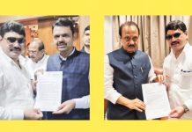 धनंजय मुंडे यांनी घेतली मुख्यमंत्री देवेंद्र फडणवीस व उपमुख्यमंत्री अजित दादा पवार यांची भेट